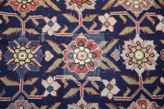 A Caucasian blue ground runner, 13ft 2in by 3ft 8in.